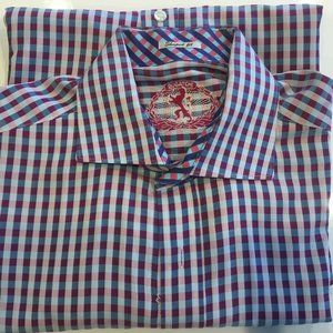 Bugatchi Men's checked Shaped Fit M dress shirt